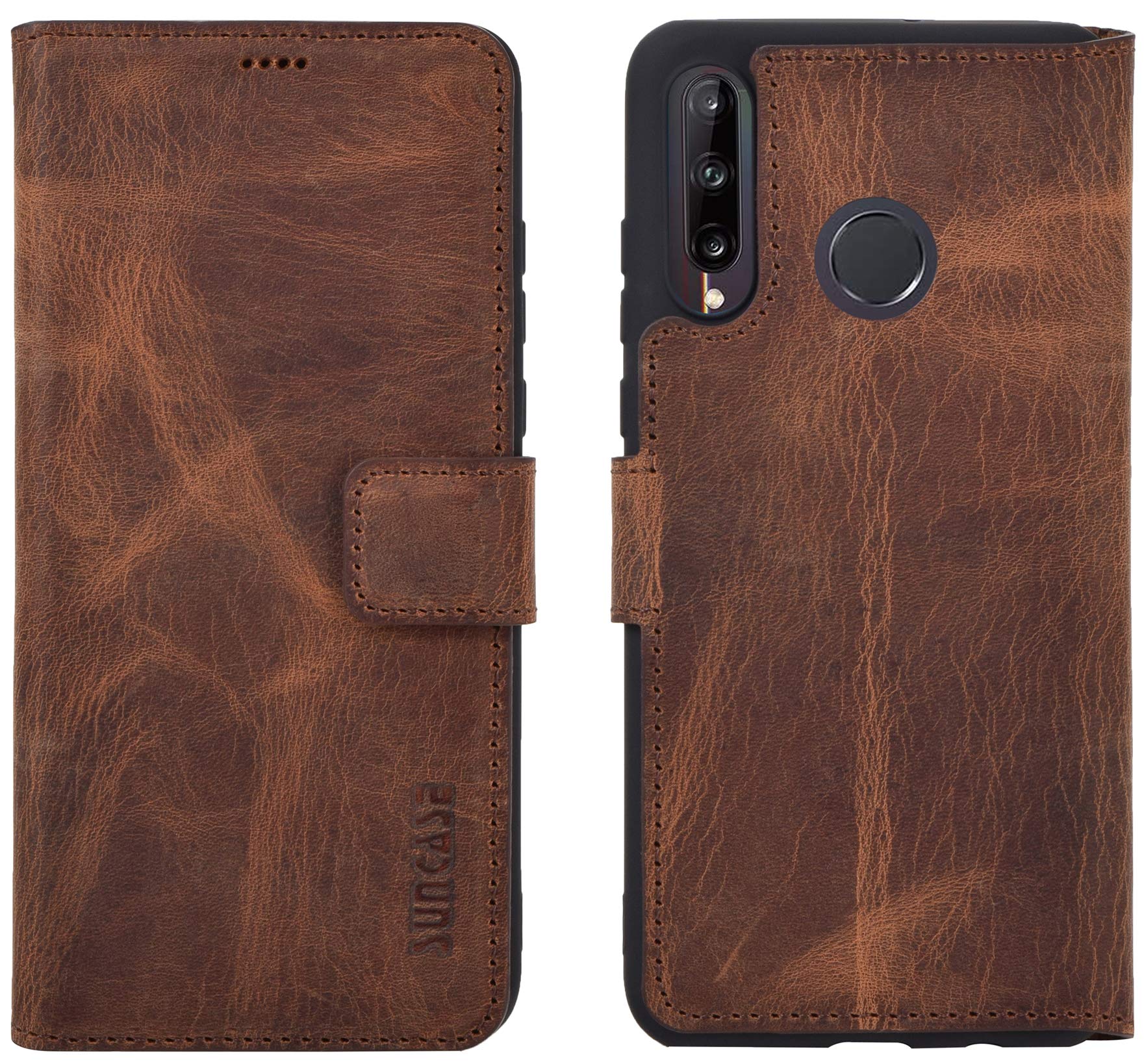 Suncase Porta Cellulare in Pelle, Custodia a libro compatibile con Samsung Galaxy S21 Plus 5G, con 3 scomparti per carte di credito, colore