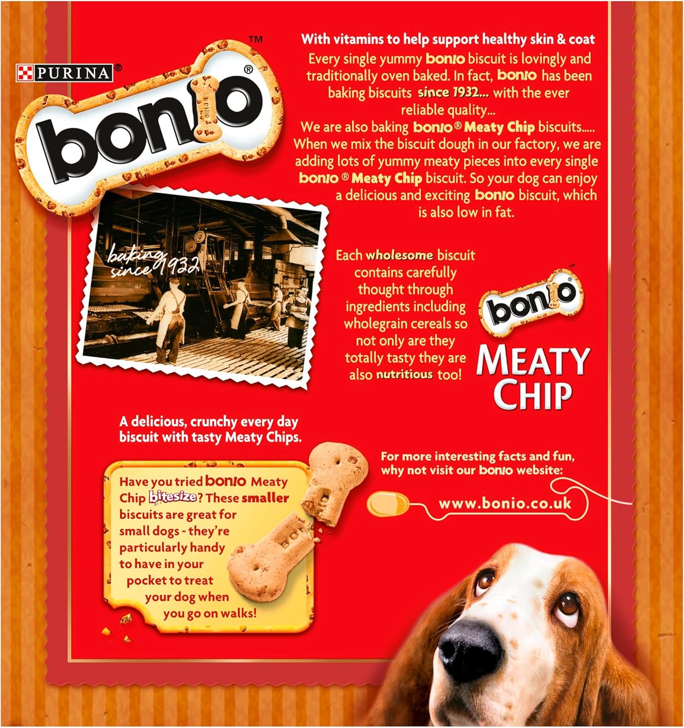 bonio meaty chips 375g