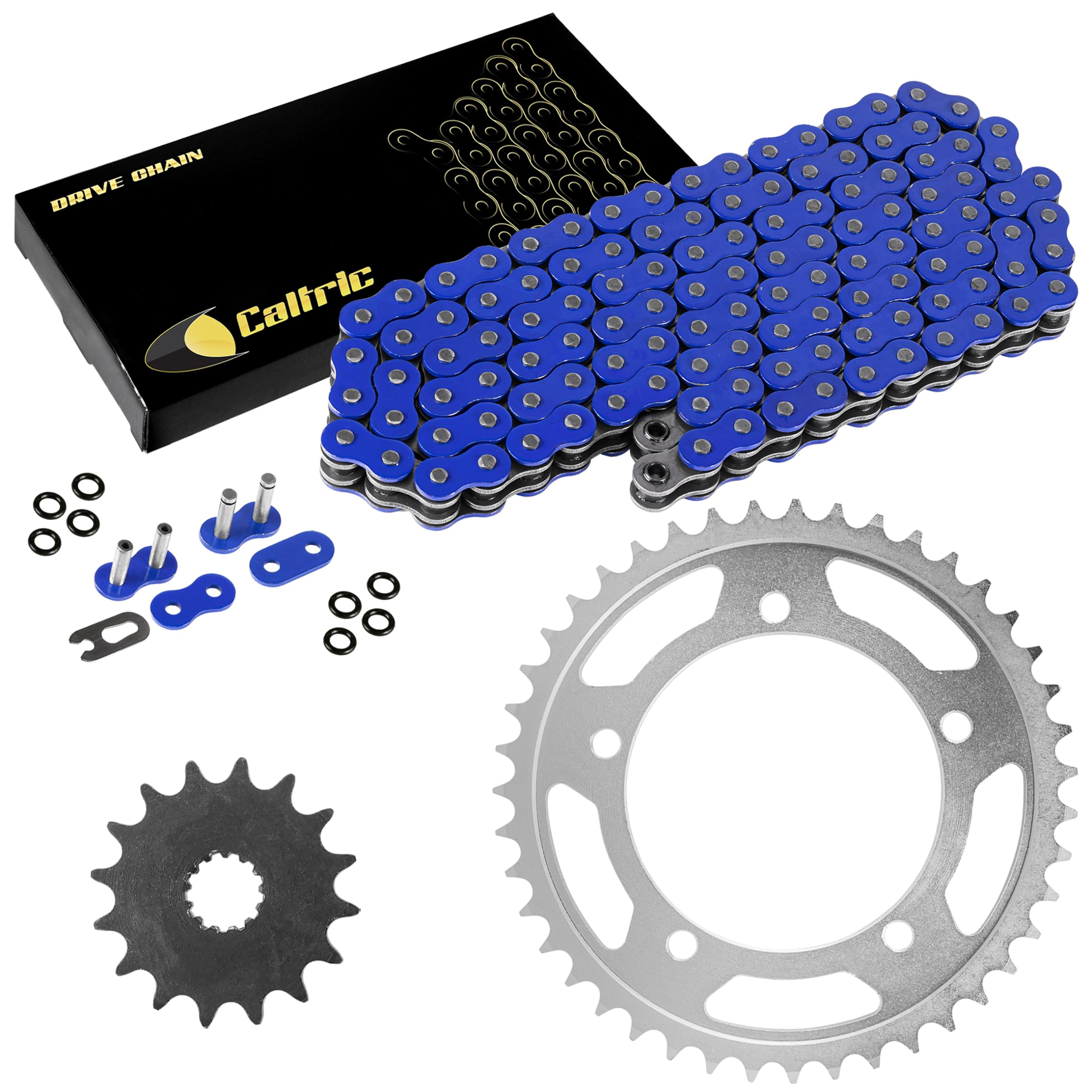キキ Amazon.com: Caltric Blue O-Ring Drive Chain & Sprockets Kit