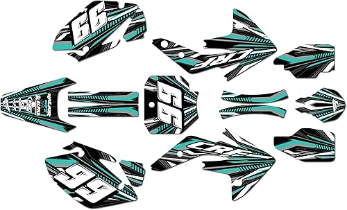 Kalair GFX Kit de gráficos para Honda CRF150R (2007-2023) PRIME Series verde azulado de 16 mil CalcomanĂas de motocicleta Dirt Pit Bike, Kalair GFX Kit de gráficos para Honda CRF150R (2007-2023) PRIME Series verde azulado de 16 mil CalcomanĂas de motocicleta Dirt Pit Bike,