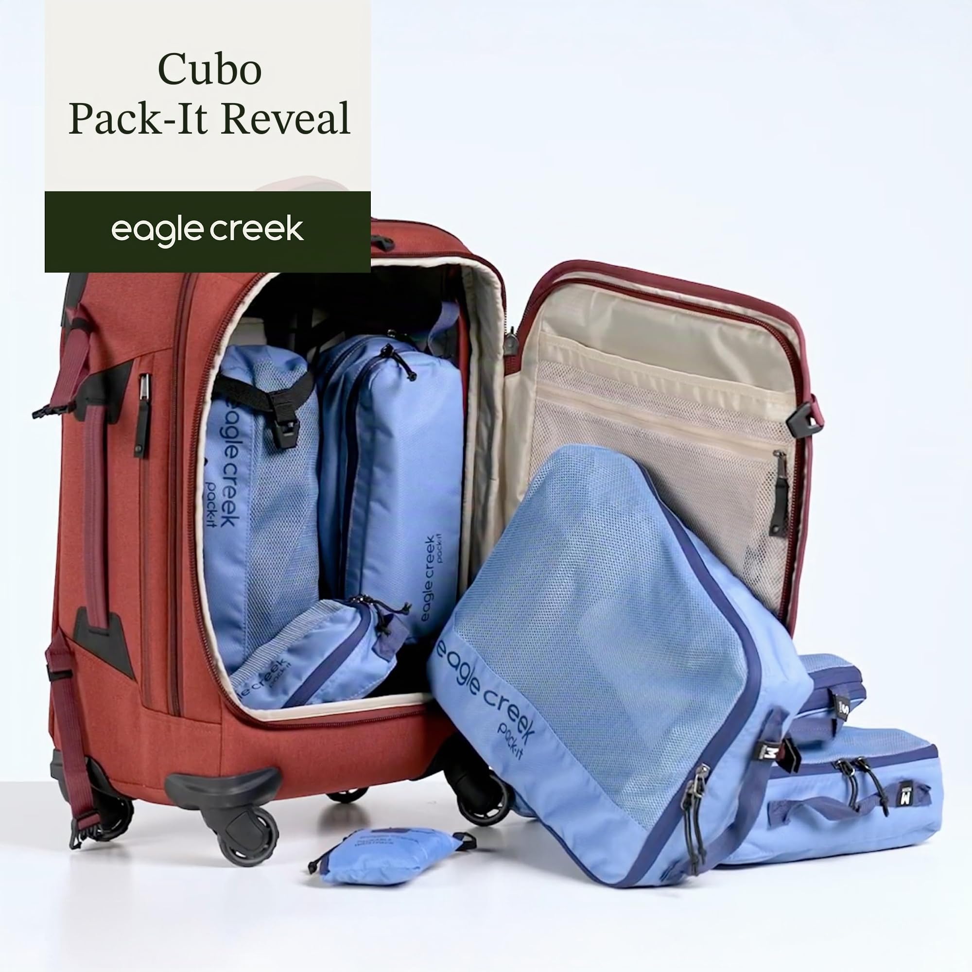 eagle creek Pack-It Reveal Cube Set XS/S/M Blue Dawn
