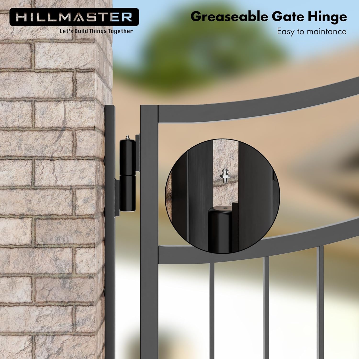 7 in Heavy Duty Barrel Gate Hinges,Steel Gate Door Hinges 900lbs Capacity for Swing Door, Trailer Ramp, Metal Driveway Gate Drive,Fence Gate, Weld On Install Barrel Hinges, 2 Pack