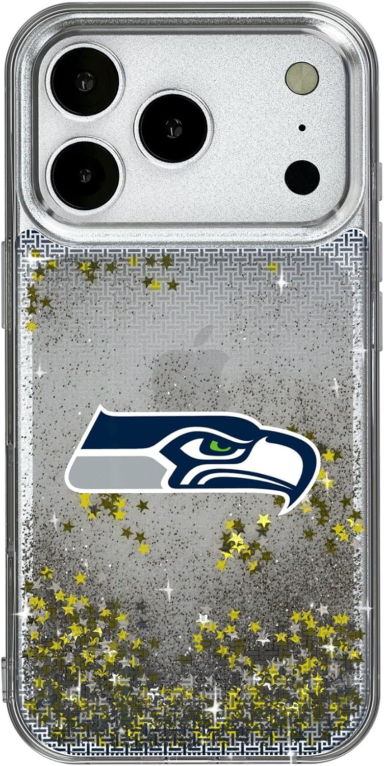 Keyscaper Seattle Seahawks Linen Logo Glitter Case for iPhone
