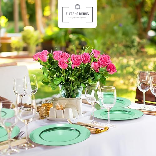 Miniatura 6 de Elegant Dining Juego de 6 placas de carga verde menta