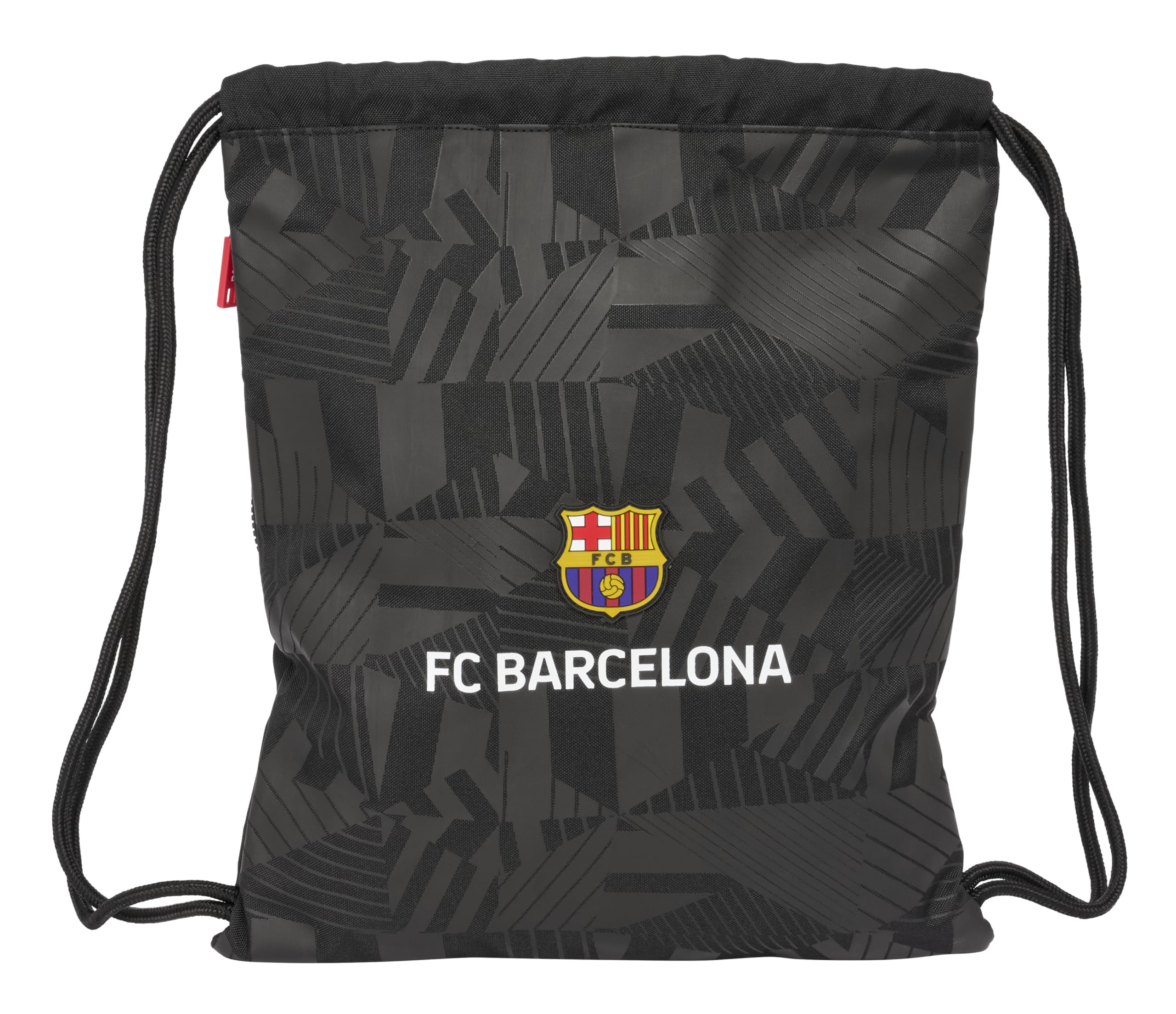 saftaF.C. Barcelona Black – Sports Bag Backpack, Drawstring Closure, Rucksack, Ideal for Children of Different Ages, Comfortable and Versatile, Quality and Resistance, 35 x 45 cm, Black