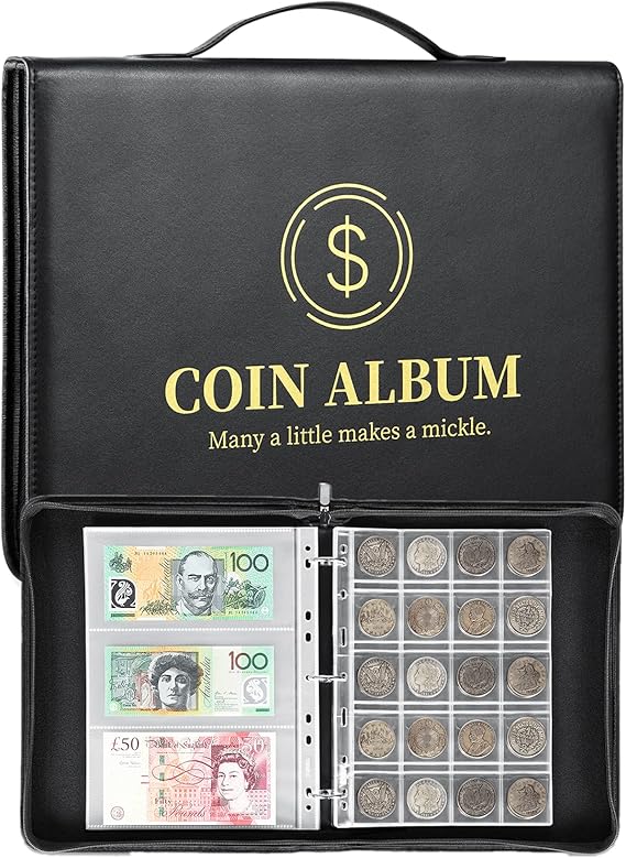 MUDOR Coin Collection Holder Album for Collectors, 310 Pockets Coin and