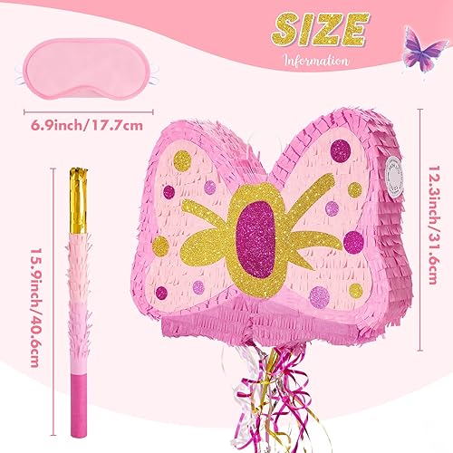 Miniatura 116 de WERNNSAI - Piñata de sirena plegable, piñata de cumpleaños con flecos que incluye cuerda para jalar, venda y bate. Decoraciones