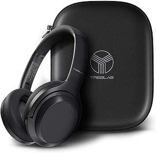 TREBLAB Z7 PRO - Hybrid Active Noise Cancelling Headphones - Pure aptX-HD Stereo Sound - 45H Playtime & USB-C Fast Charging - Over Ear Wireless Bluetooth Headphones with Mic, ANC Touch Control (Grey)