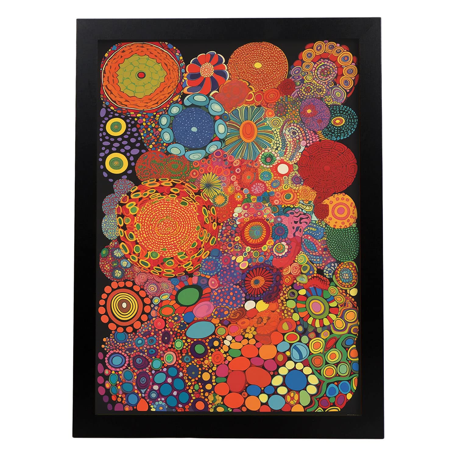 Nacnic Black Frame Yayoi Kusama Poster A3