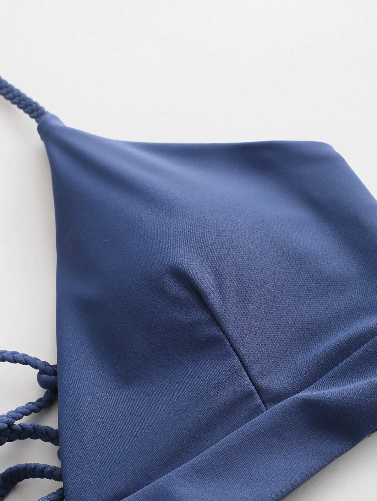 ZAFUL Costume da Bagno Bikini Intrecciato con Stampa,Reggiseno Imbottito Senza Fili, Breif a Bikini a Vita Bassa