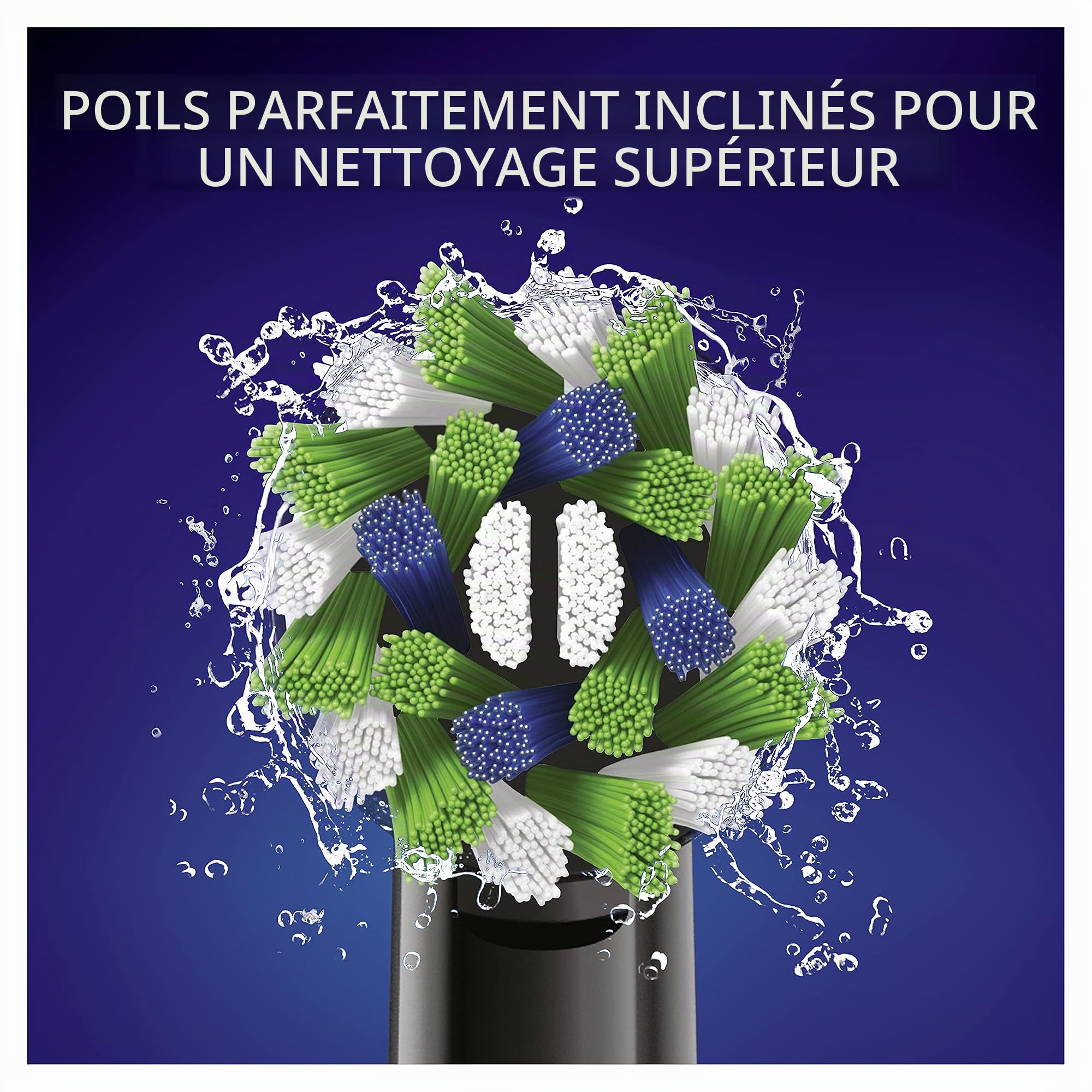 Oral-B CrossAction Lot de 10 brossettes de rechange pour brosse à dents électrique Noir