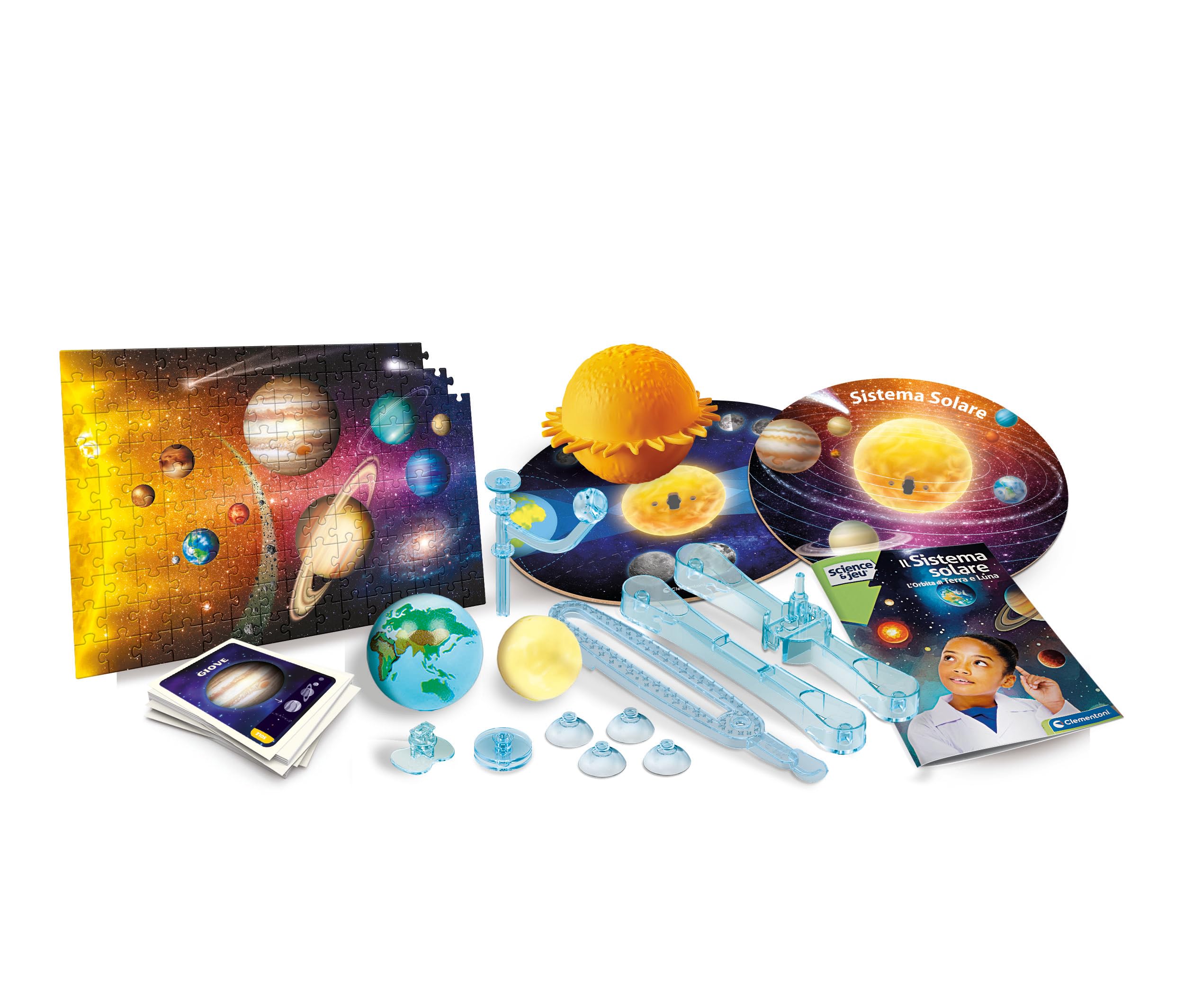 Clementoni - 19297 - Laboratorio Astronomía - Telescopio Profesional Para Niños A Partir De 8 Años Con Caballete, Experimentos Científicos (Juego En Italiano