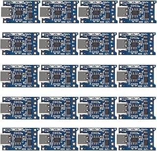AEDIKO 20pcs TP4056 Type-C USB 5V 1A 18650 Lithium Battery Charger Module Li-ion Charging Board TC4056A with Dual Protection Function