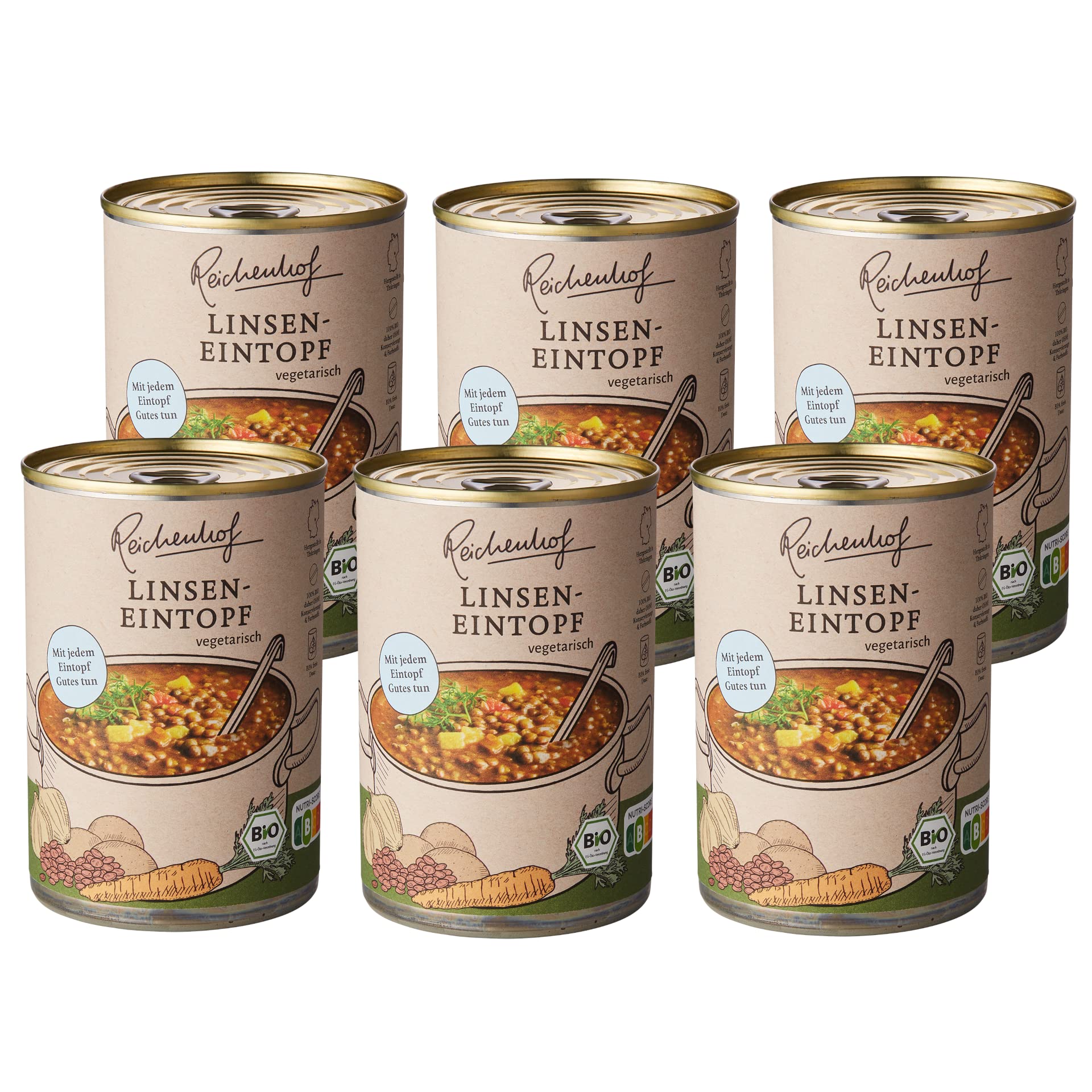 Reichenhof Bio Linsen-Eintopf - vegan, 6er Pack (6 x 400 g)