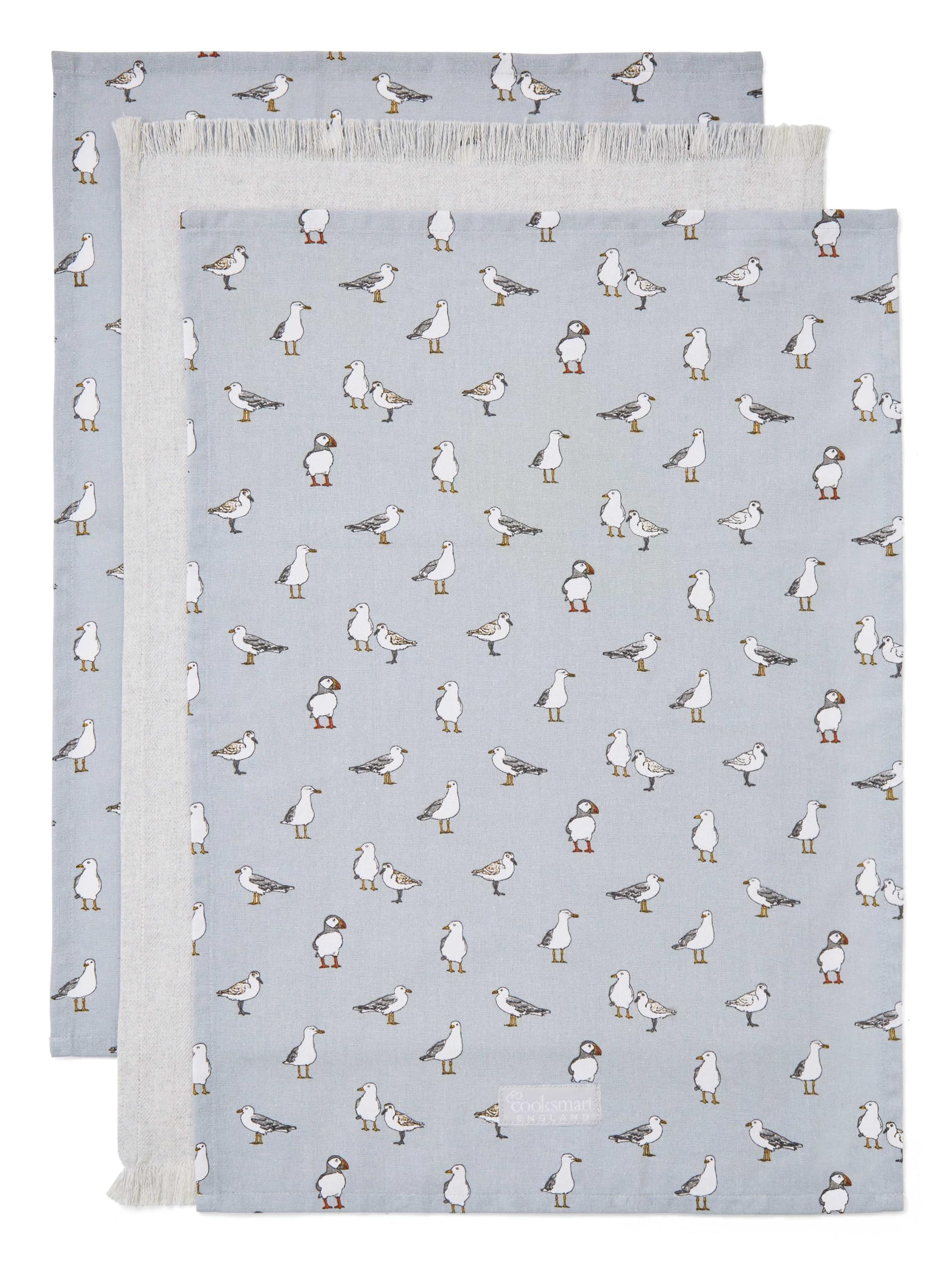 Cooksmart British Designed Pack of 3 Tea Towels | Luxury Tea Towels for Kitchen | Modern Designed Tea Towel Set