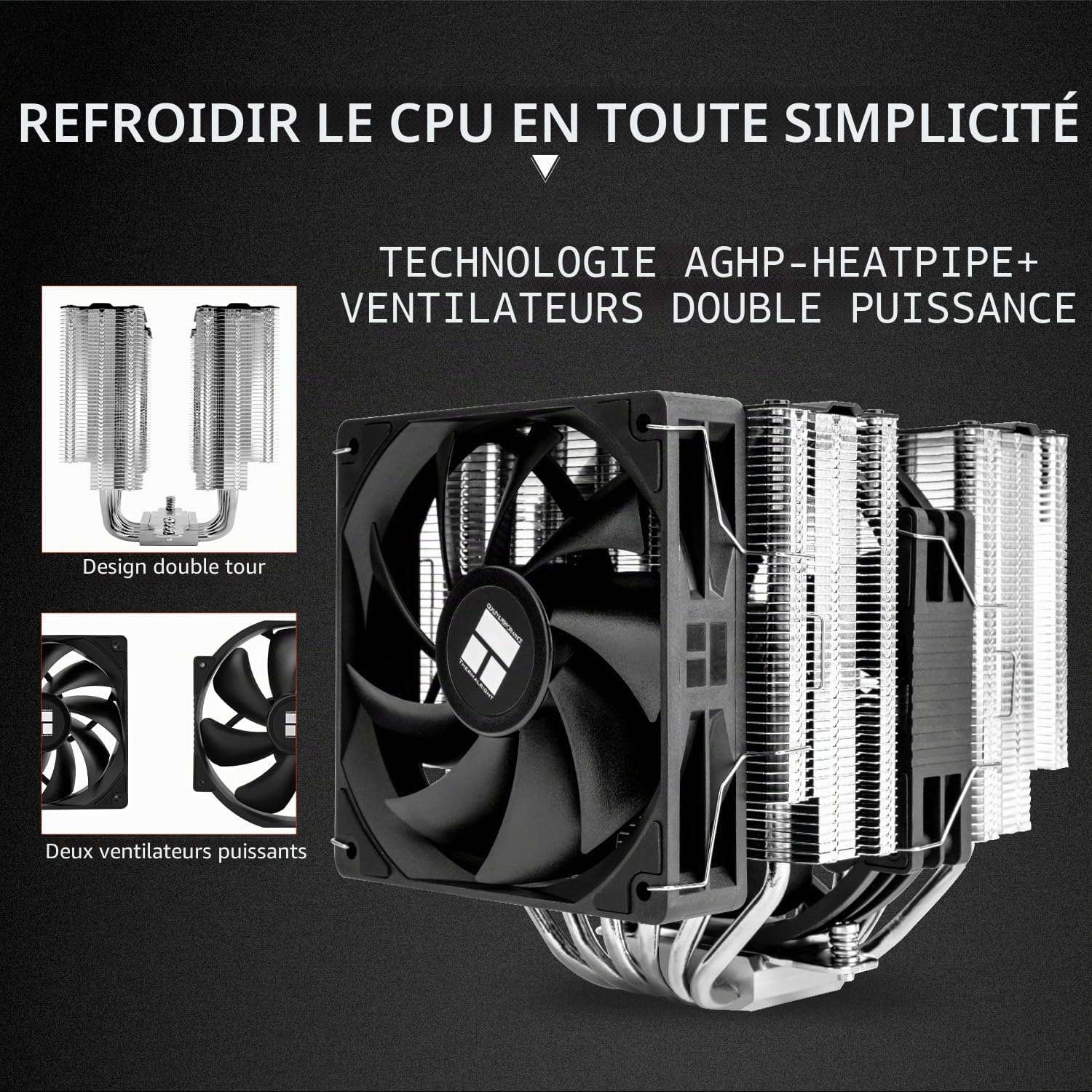 Thermalright Assassin 140 SE Peerless avec 6 tuyaux de transfert de chaleur, ventilateur de performance de 28 mm d'épaisseur, refroidissement de CPU de 158 mm de haut, pour AM5/AM4, Intel LGA1851/1700