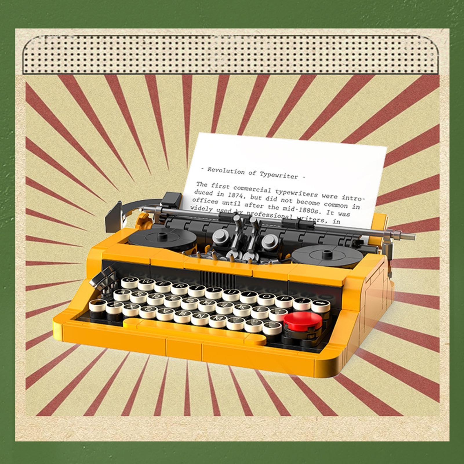 Amazon.co.jp: タイプライターおもちゃブロック、ヴィンテージタイプ