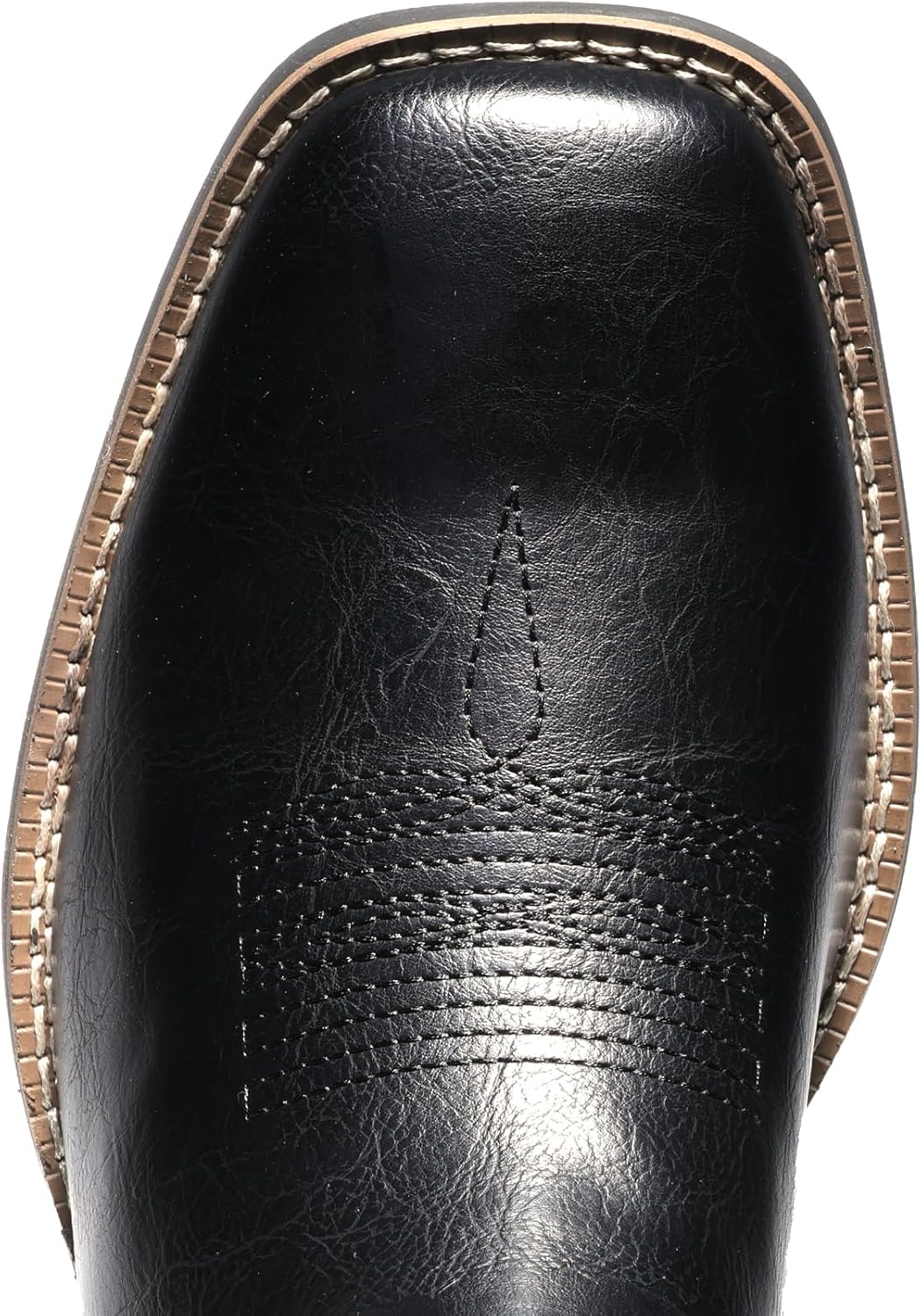 IXU Cowboy Boots For Men Square Toe Ankle Western Boots Casual Dress Slip On Men Shoes - Image 4