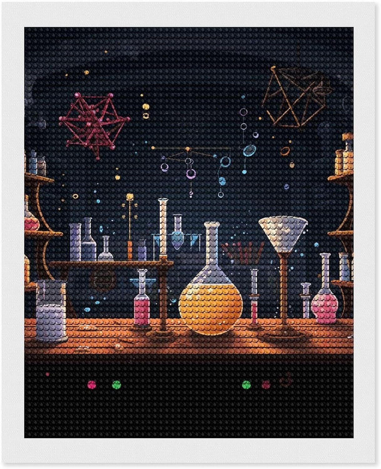 CSGJMYGS Science Party Full Round Drill Paint by Diamond, Dot Gem Art