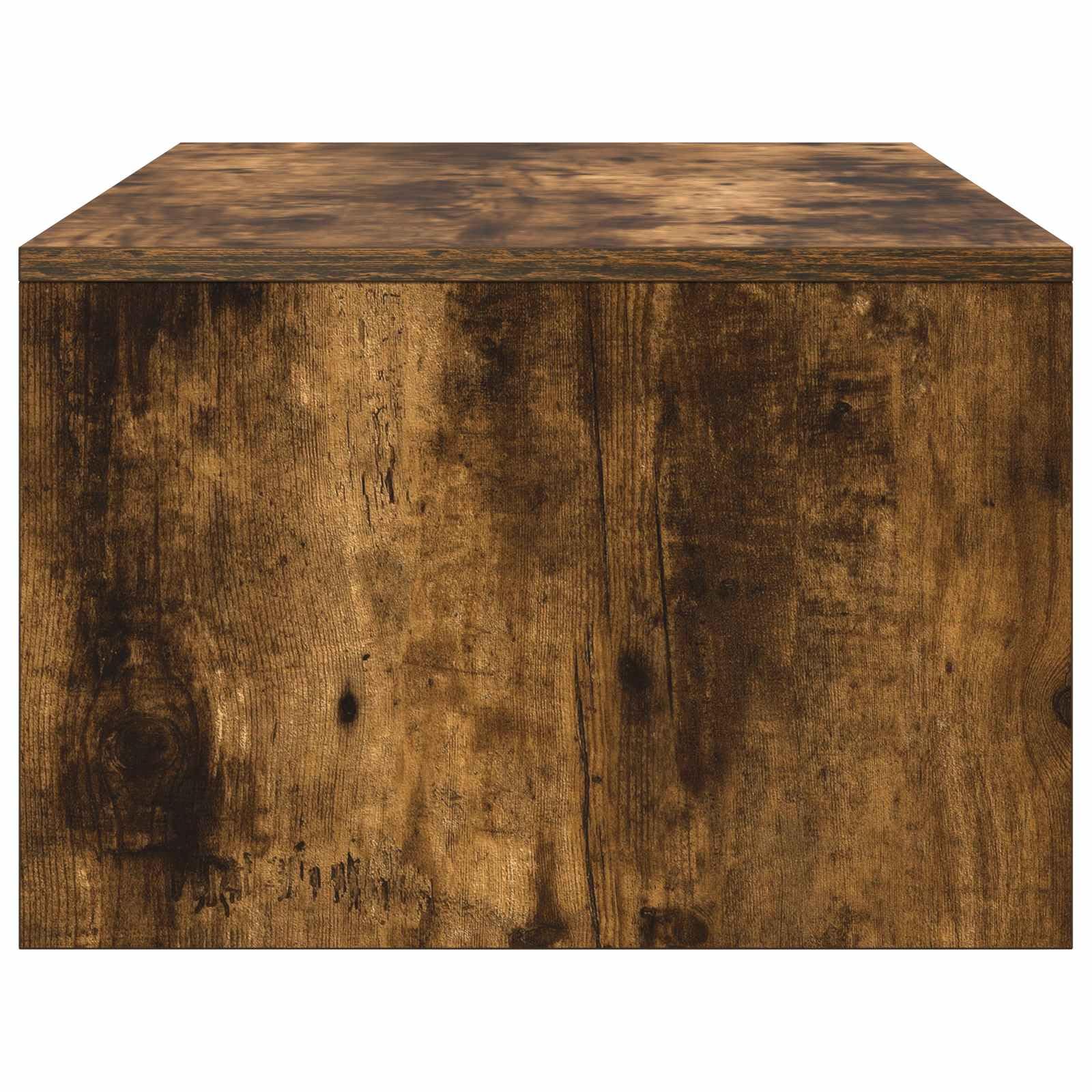 Biurko naścienne dębowe dymne drewno inżynieryjne 100 x 45 x 30 cm