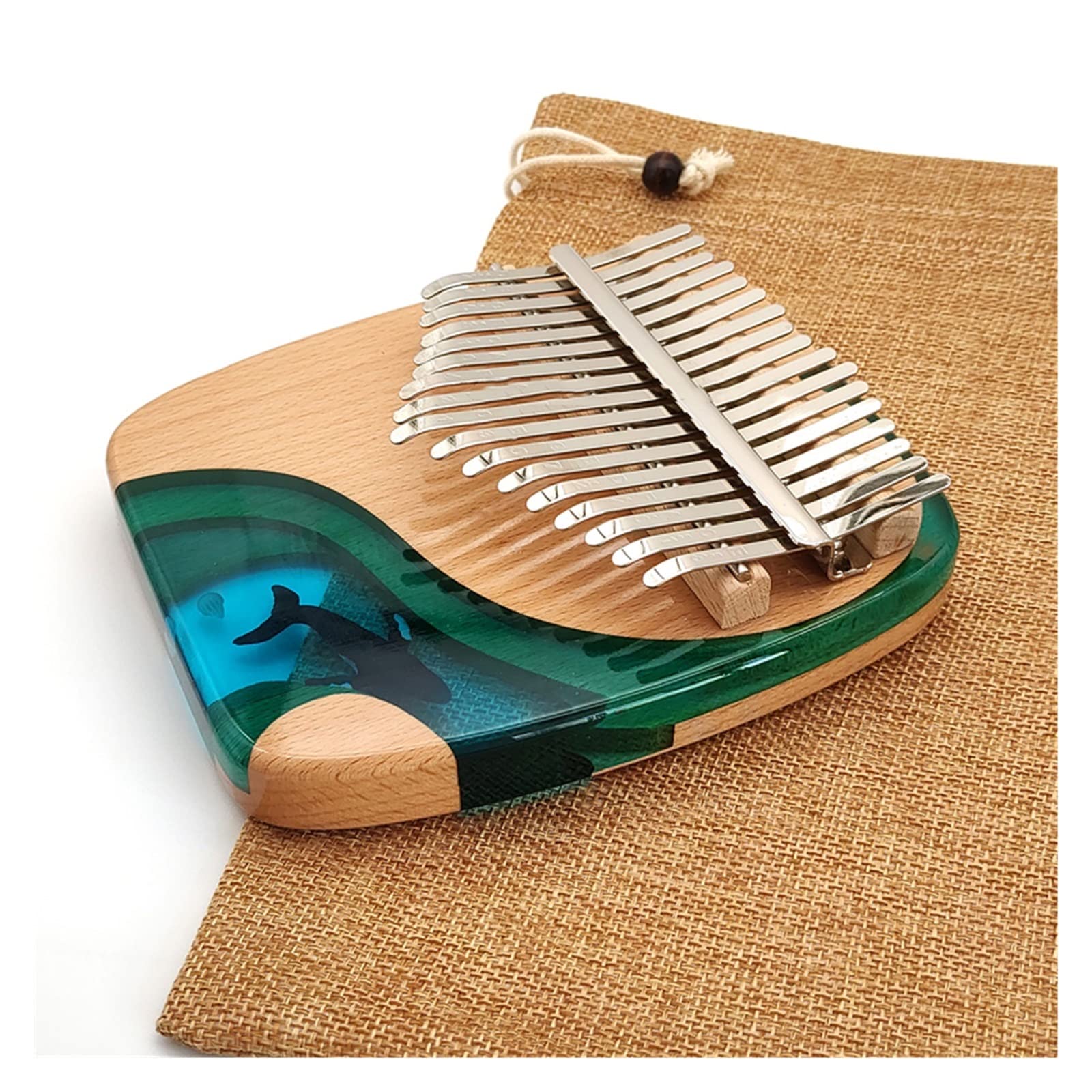 alumno Kalimba Teclado De Piano De 17 Teclas con Instrumento Musical Kalimba