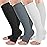 bropite Open Toe Compression Socks for Men & Women - 3 Pairs of 15-20 mmhg Knee High Stockings for Circulation Support