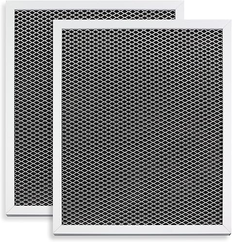 2 filtros de campana de 10.5 x 8.75 pulgadas, repuesto para ventilador de ventilación de estufa de carbón con malla de aluminio que absorbe grasa