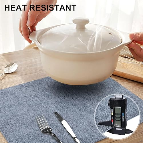 Miniatura 8 de homing Juego de 4 manteles individuales de piel sintética resistentes al calor, impermeables, lavables, para comedor, interiores y exteriores,