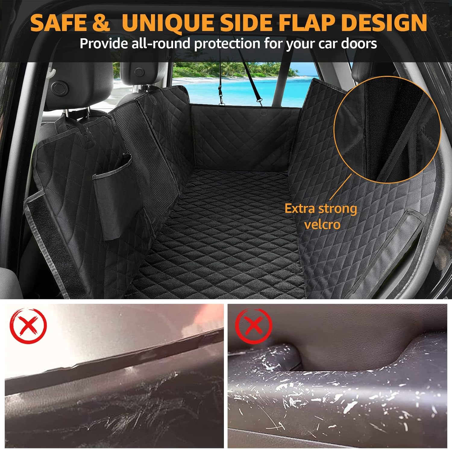 nzonpet 犬用カーシートカバー ブラック 100%防水 nzonpet 犬用バック