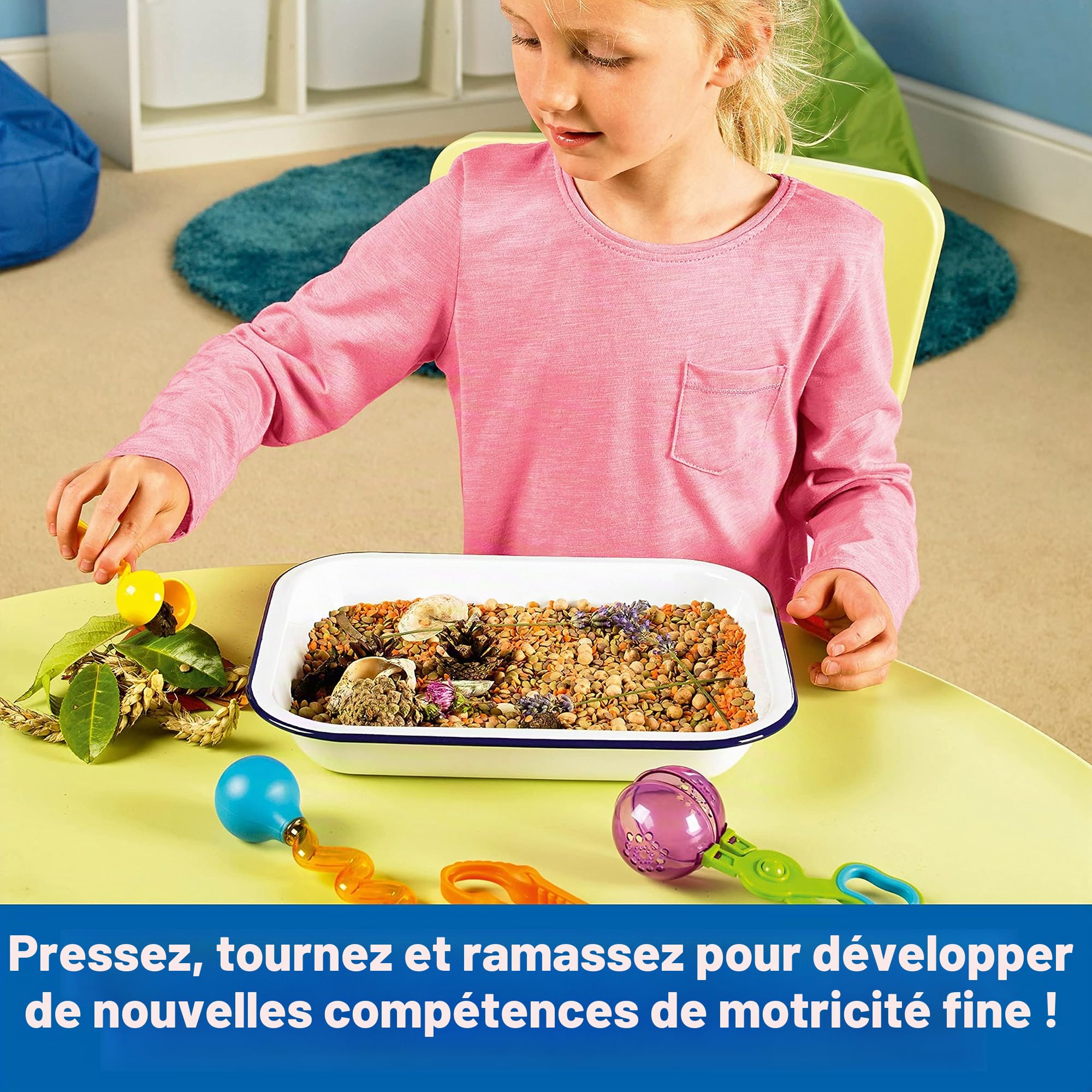 Learning Resources Kit de motricité Fine Helping Hands pour la Classe de, Jouets d’Apprentissage pour Les Tout-Petits, matériel d’Enseignant pour la Classe, Jouets sensoriels pour Les Tout-Petits