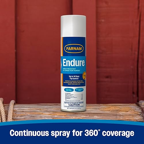 Miniatura 6 de Farnam Endure Spray para moscas resistente al sudor para caballos, protege contra la enfermedad de Lyme, 15 onzas