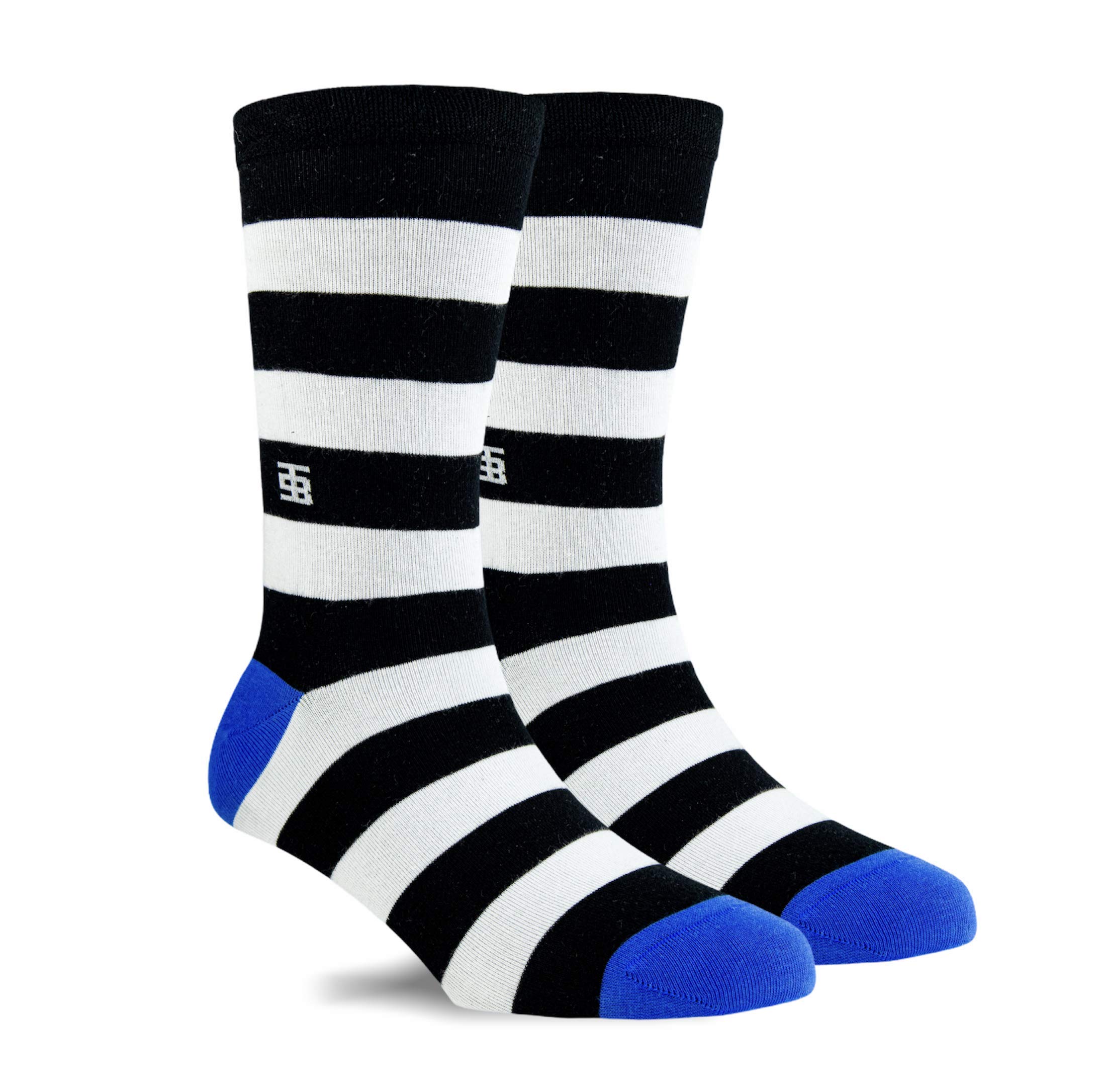 Premium White Black Cotton Socks for Men - MAGPIE EDITION (COLOR: Black, White | Crew Length | 7-12 UK Size)