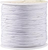 Vista 56 de KONMAY 1 rollo de cuerda de nailon para hacer pulseras de 150 yardas, trenzado de nailon Shamballa Macramé/cordón de cuentas de 0.4mm, cordón