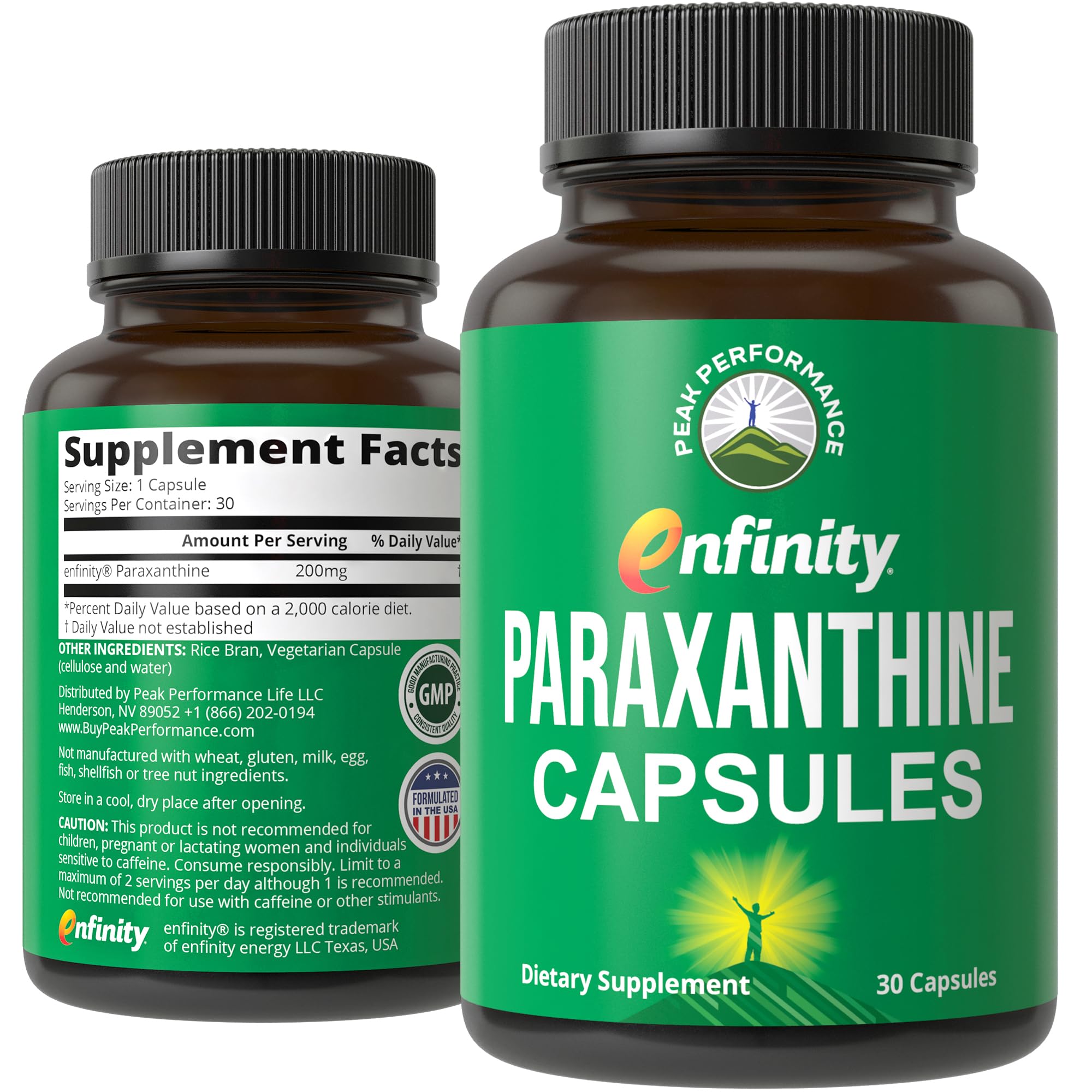 Paraxanthine Capsules for Clean, Jitter Free Energy. Enfinity Supplement