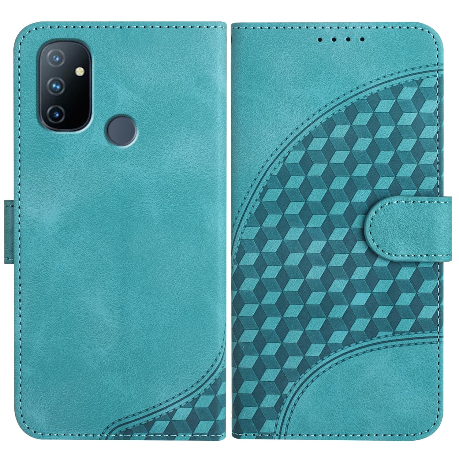 JayModCase Cover per OnePlus Nord N100 4G,Flip Custodia in Pelle PU con Kickstand Porta Carte Magnetica Chiusa Custodia per OnePlus Nord N100 4G (Azzurro