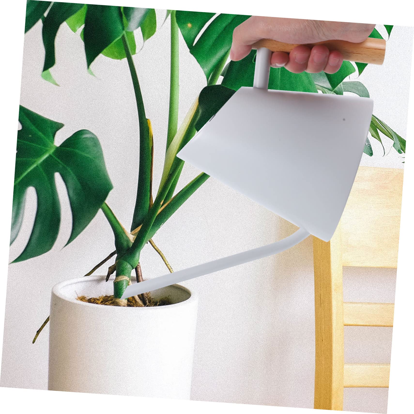 ORFOFE Arrosoir Acier Inoxydable avec Poignée Bois pour Plantes Intérieur Et Extérieur Outil Précis Et Élégant pour Fleurs Et Succulentes