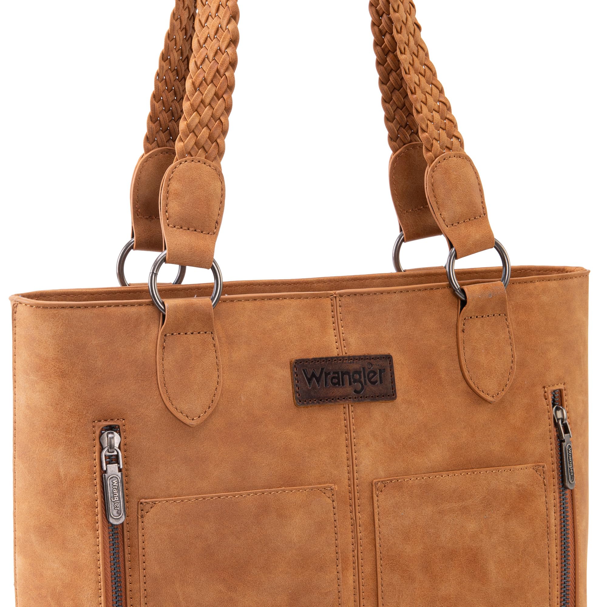 Wrangler Bolso de mano desgastado para mujer, bolso occidental con múltiples bolsillos, bolso de mano y bolso de hombro
