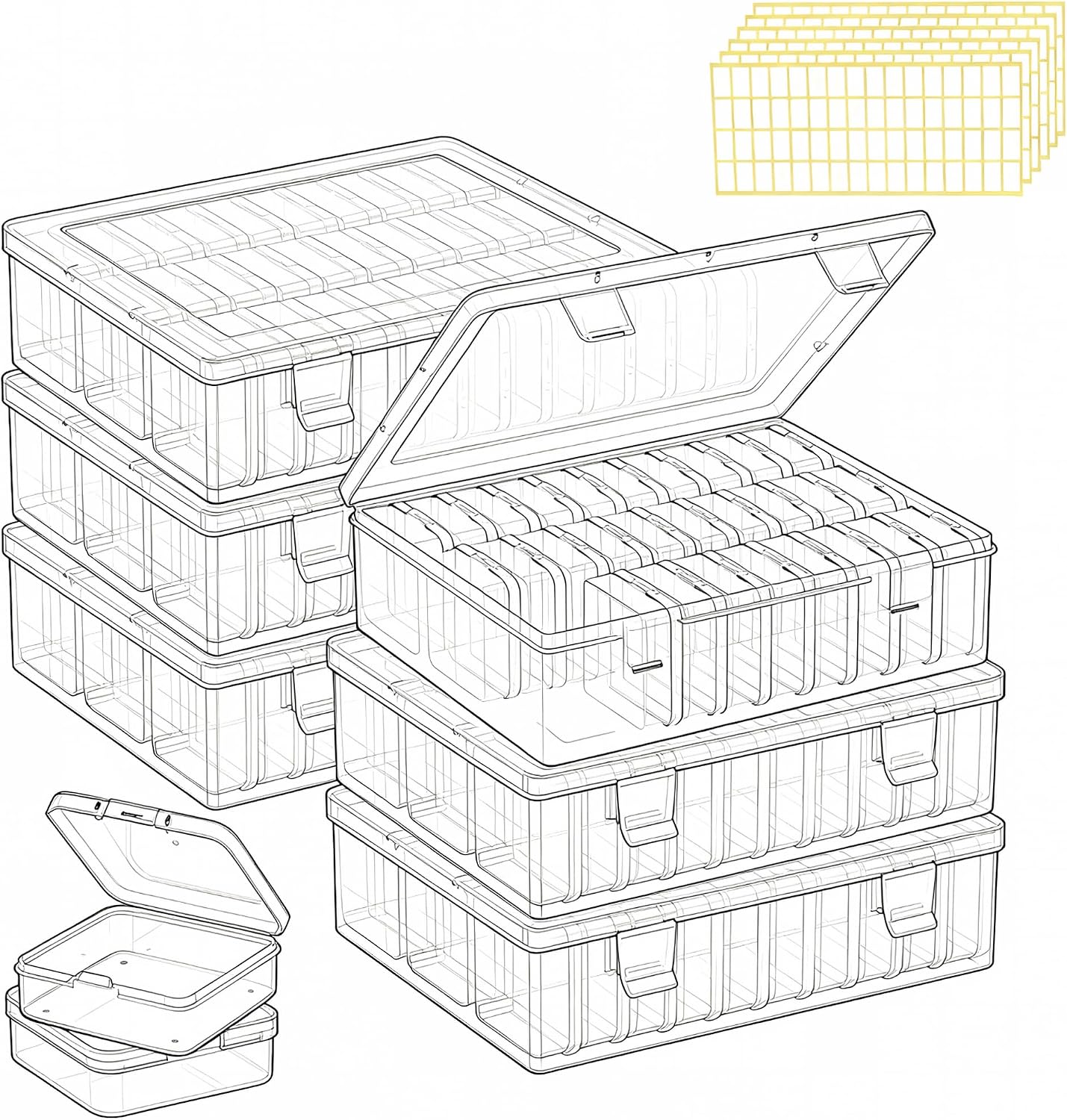 Bead Organizer Box 186 Pcs Small Plastic Bead Storage Container
