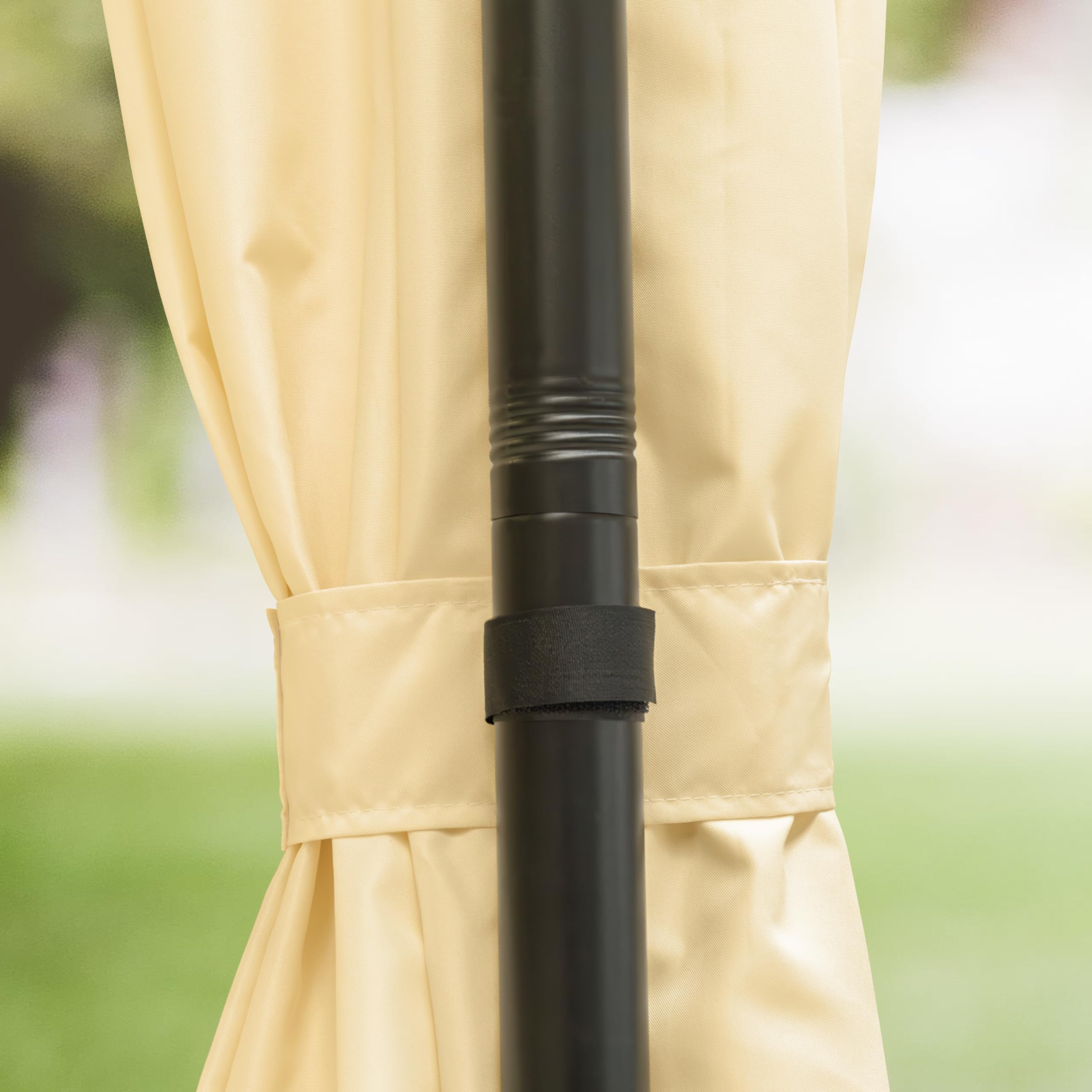 TOOLPORT Gazebo da Giardino 3x3 m - con 4 teli laterali - tetto in poliestere ca. 180g/m² color crema