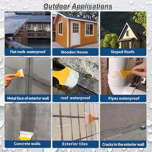 Miniatura 5 de Sellador líquido impermeable, agente invisible impermeable, transparente, reparación de fugas, adhesivo impermeable, para interiores y exteriores