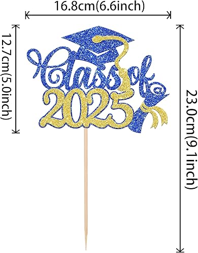 Miniatura 2 de Rsstarxi 1 paquete de decoración para pastel Class of 2023 con purpurina Felicidades Clase de 2023, Diploma de Diploma de Diploma para So Proud of