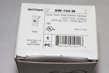 Wattstopper DW-100-W Dual Technology Occupancy Sensor