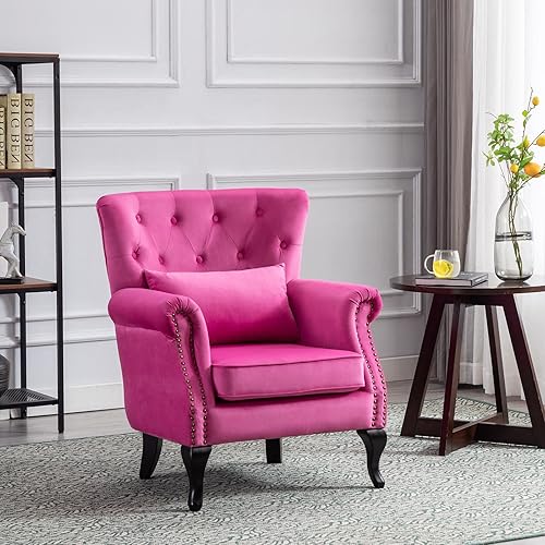 Miniatura 7 de LZAREAL Sillones de lectura Accent para sala de estar, dormitorio, sofá esquinero moderno de mediados de siglo, silla de sala de espera con respaldo