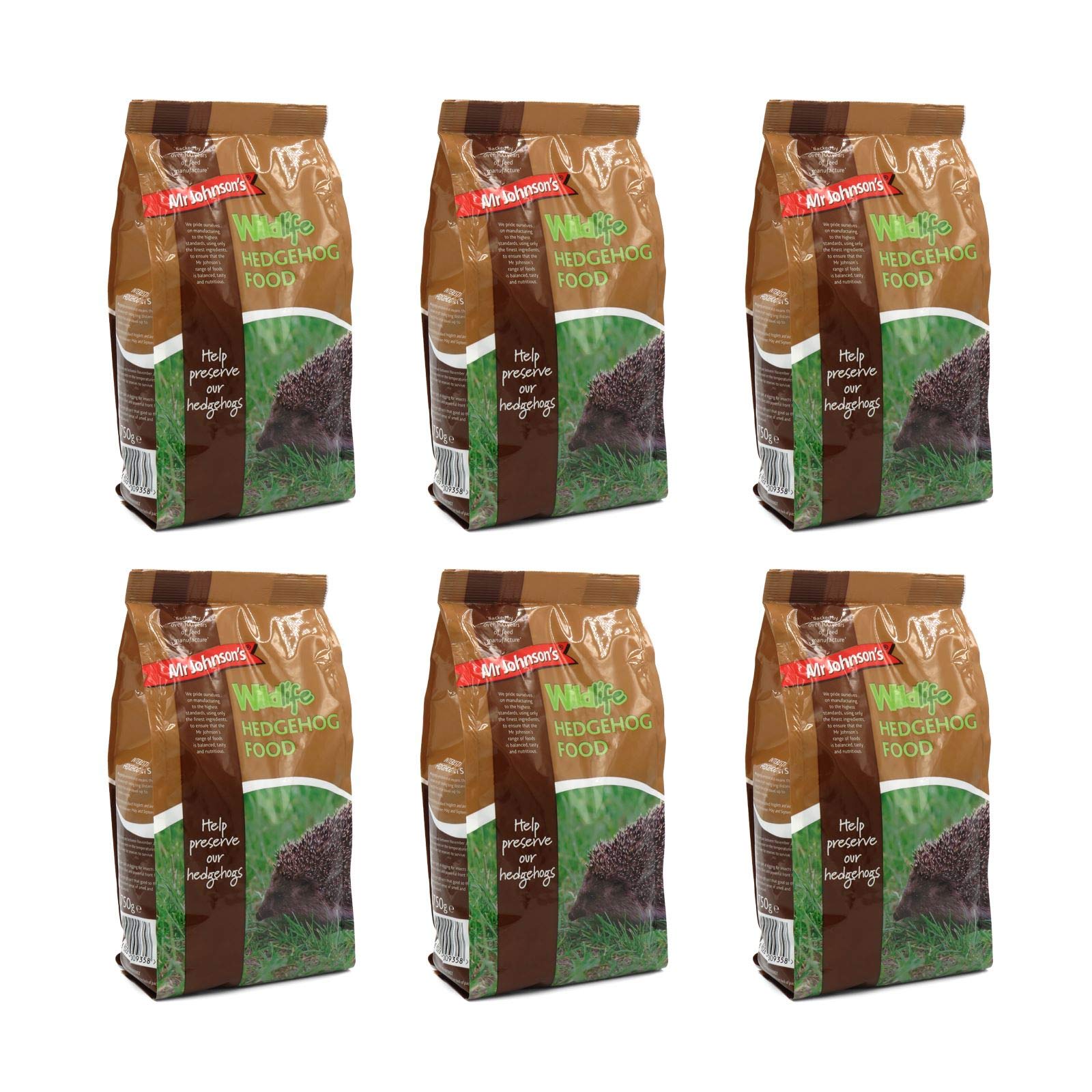 Mr Johnsons Wildlife Hedgehog Food 750g (Pack of 6)
