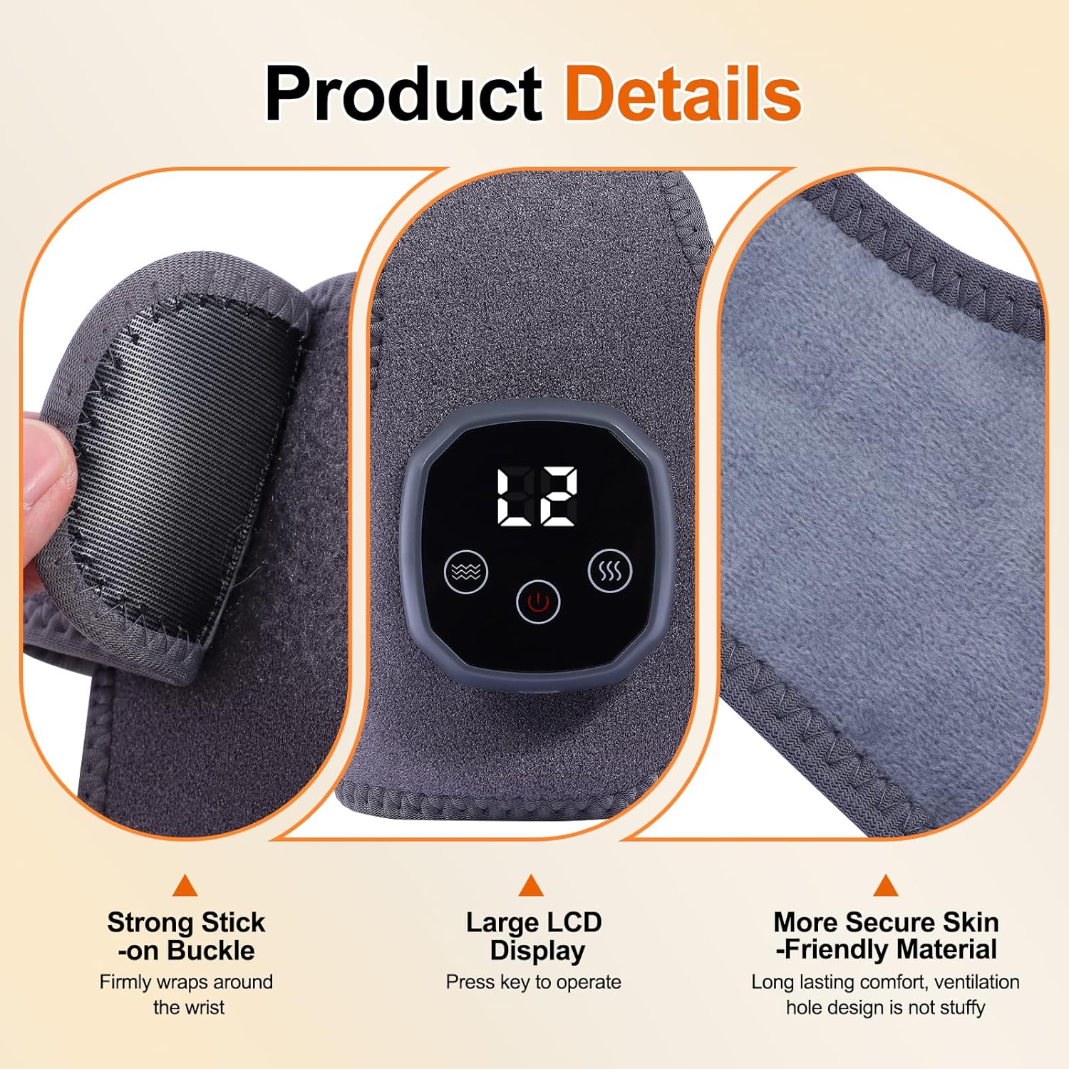 2PCS Foot Renew Triple Method Massager, 2 in 1 Foot Massager for Neuropathy, Feet Massage with 3 Vibration Mode & 4 Heat Levels, Wireless Portable Ankle Massager for Home or Travel Use