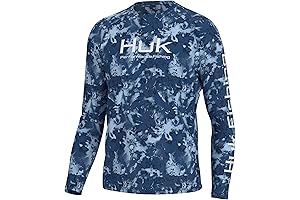 HUK Men's Pursuit Crew Long Sleeve: The Ultimate Sun-Shielding Fishing Attire