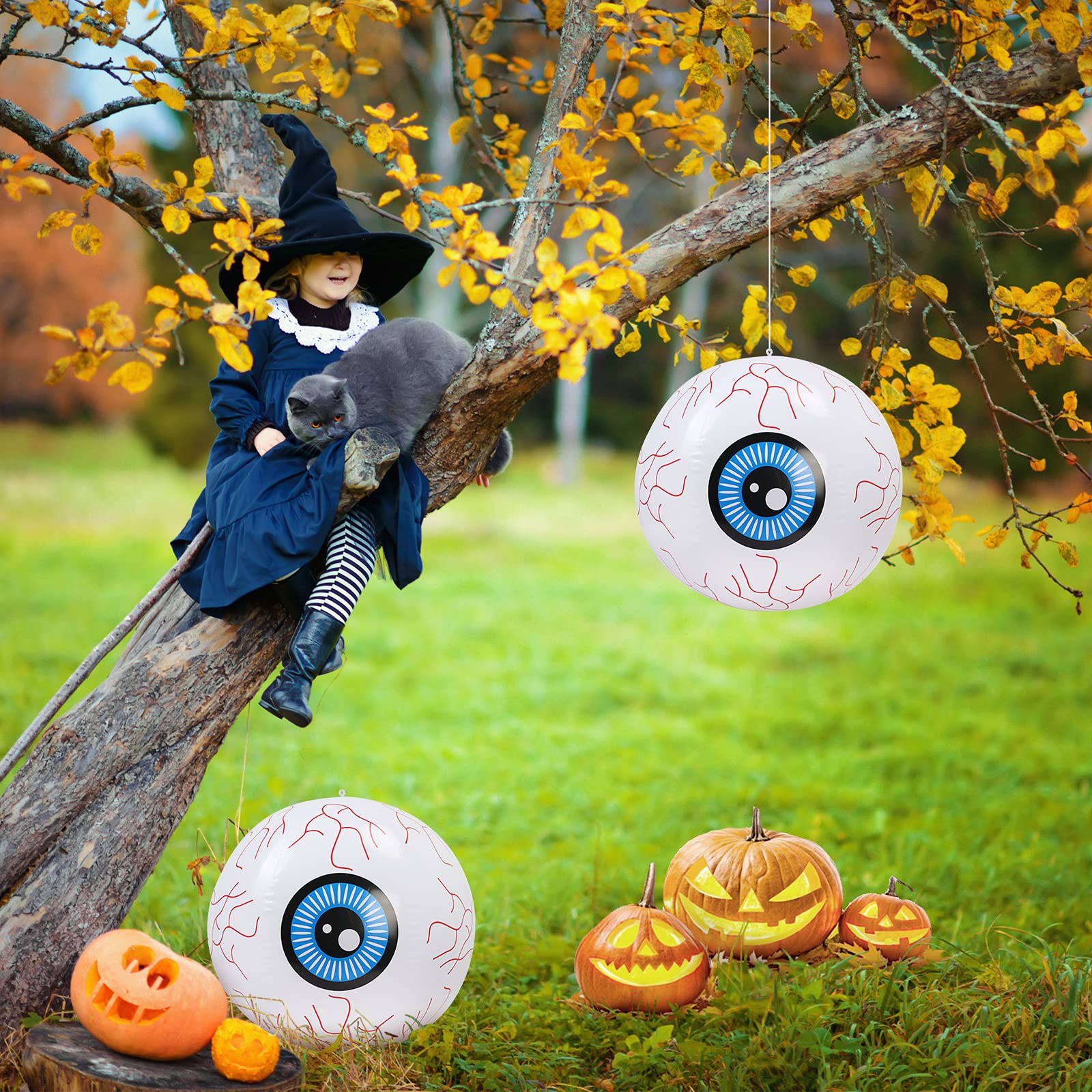 Riesiger Aufblasbarer Augapfel Für Halloween – Gruselige Deko Für Garten, Party & Spukhaus, Ca. 40 Cm