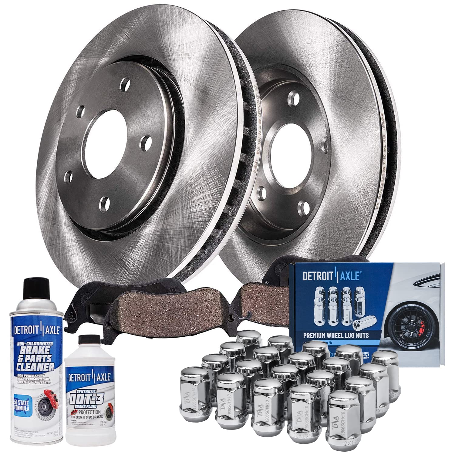 Detroit Axle - Front Brake Kit for Subaru Impreza Legacy Forester Outback