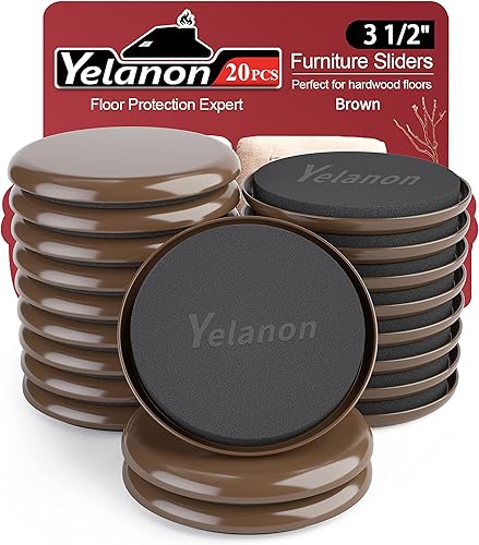 Miniatura 7 de Deslizadores de muebles, 8 unidades de 4 34 pulgadas, redondos, color beige, para alfombras, almohadillas de muebles resistentes, deslizadores de