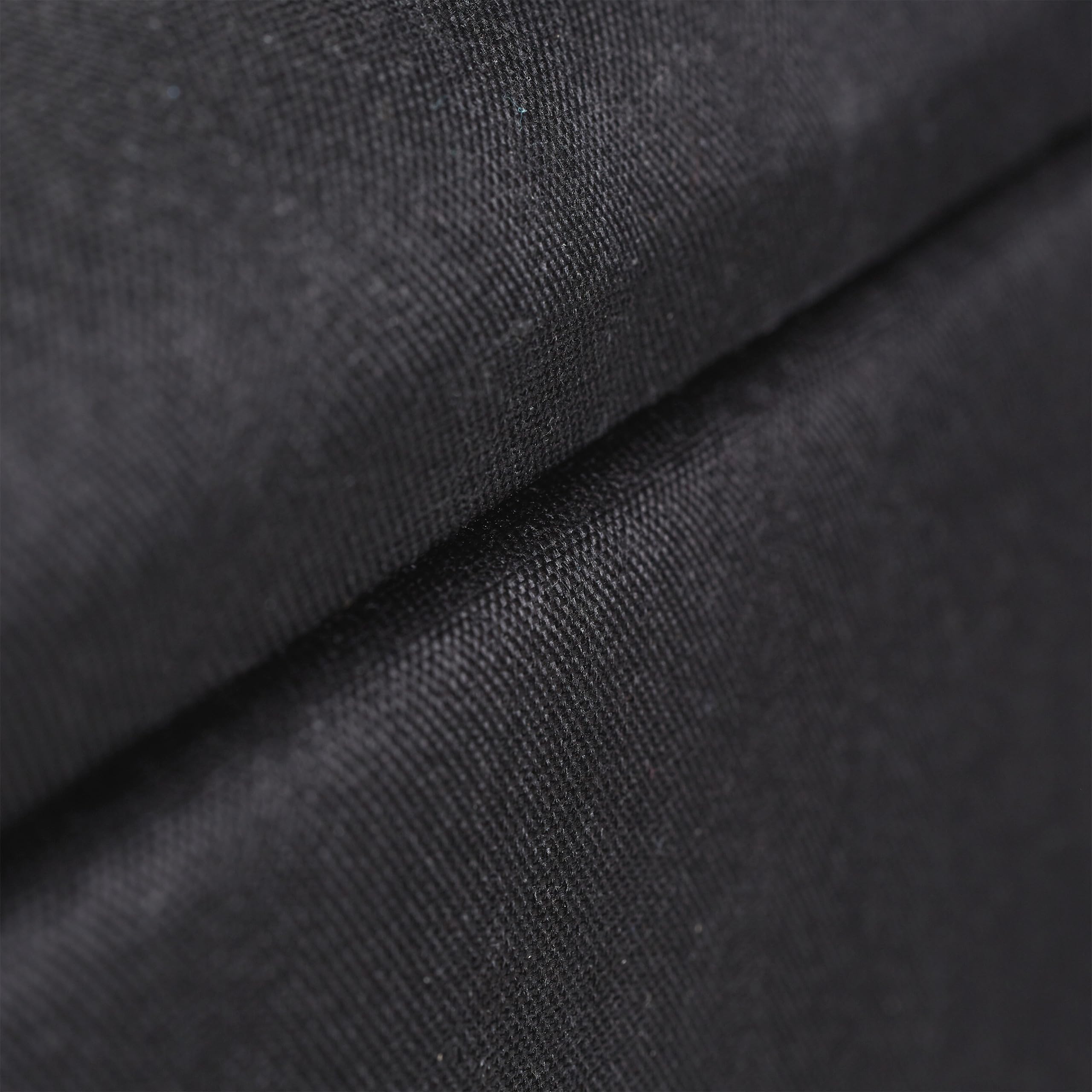 Relaxdays Taburete Bajo, Puff Asiento Almacenaje, Baúl Almacenamiento, 1 Ud., Madera-Tela, 40 x 40 x 40 cm, Negro